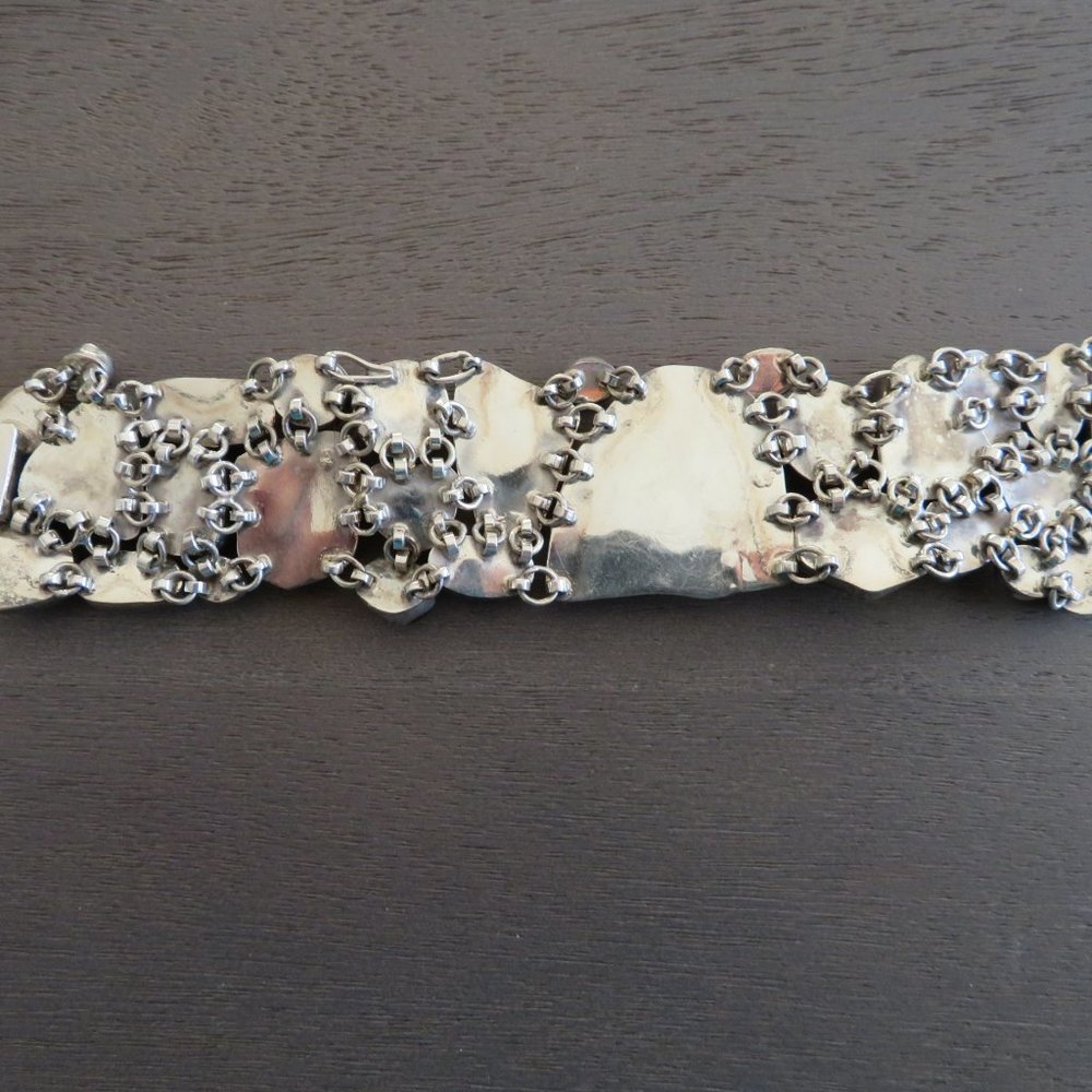 Silver Multi Stone Statement Bracelet - image 2